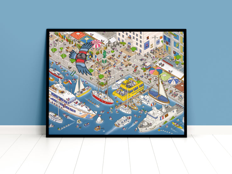 Puzzle 1000 pièces - Survol du port de Toulon