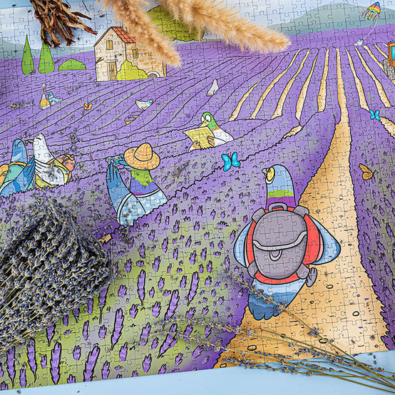 Puzzle 1000 pièces - Promenade bucolique en Provence