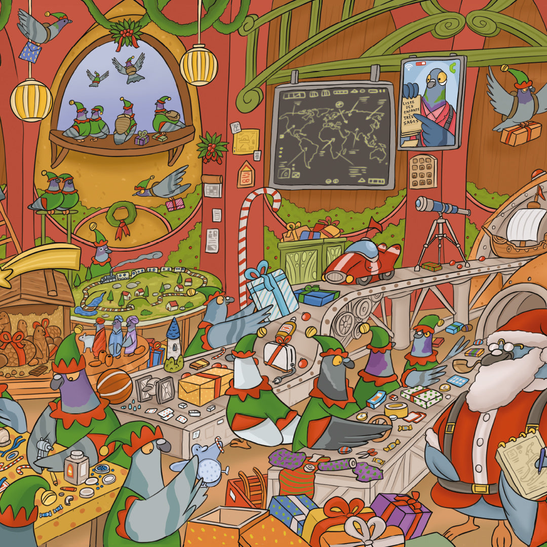 Puzzle 1000 pièces - L'atelier du Père Noël
