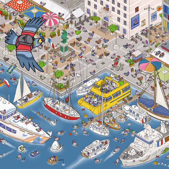 Puzzle 1000 pièces - Survol du port de Toulon